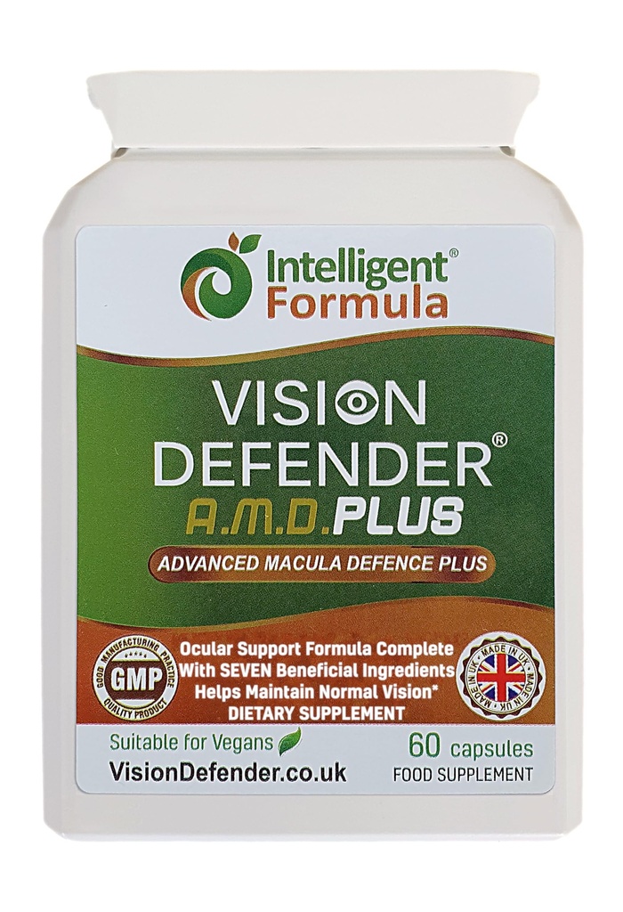 Vision Defender Plus Augenergänzung: AREDS2 Formel Vitamine, Mineralien (Lutein, Zink) Verbessert mit Meso-Zeaxanthin für komplette Augen/Eyesight Health Care & Support.