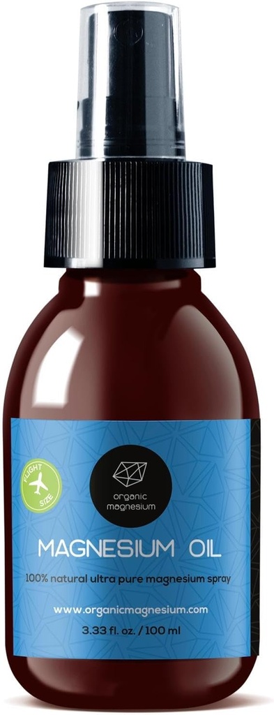 Magnesium Spray Öl - 100% reines topisches Magnesium Chloride für Leg Cramps aus altem Zechstein Seabed | Perfekt für Sport, Relaxing & Sleep | für Erwachsene & Kinder (3,33 oz)
