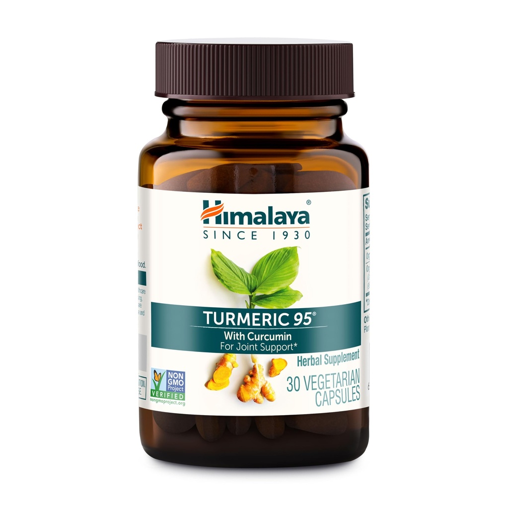 In den Warenkorb 95 - Kräuterergänzung mit Kurkuma für Gelenkunterstützung und Mobilität, 95% Curcuminoide - Vegan, Non-GMO, Glutenfrei, 600 mg, 30 Kapseln