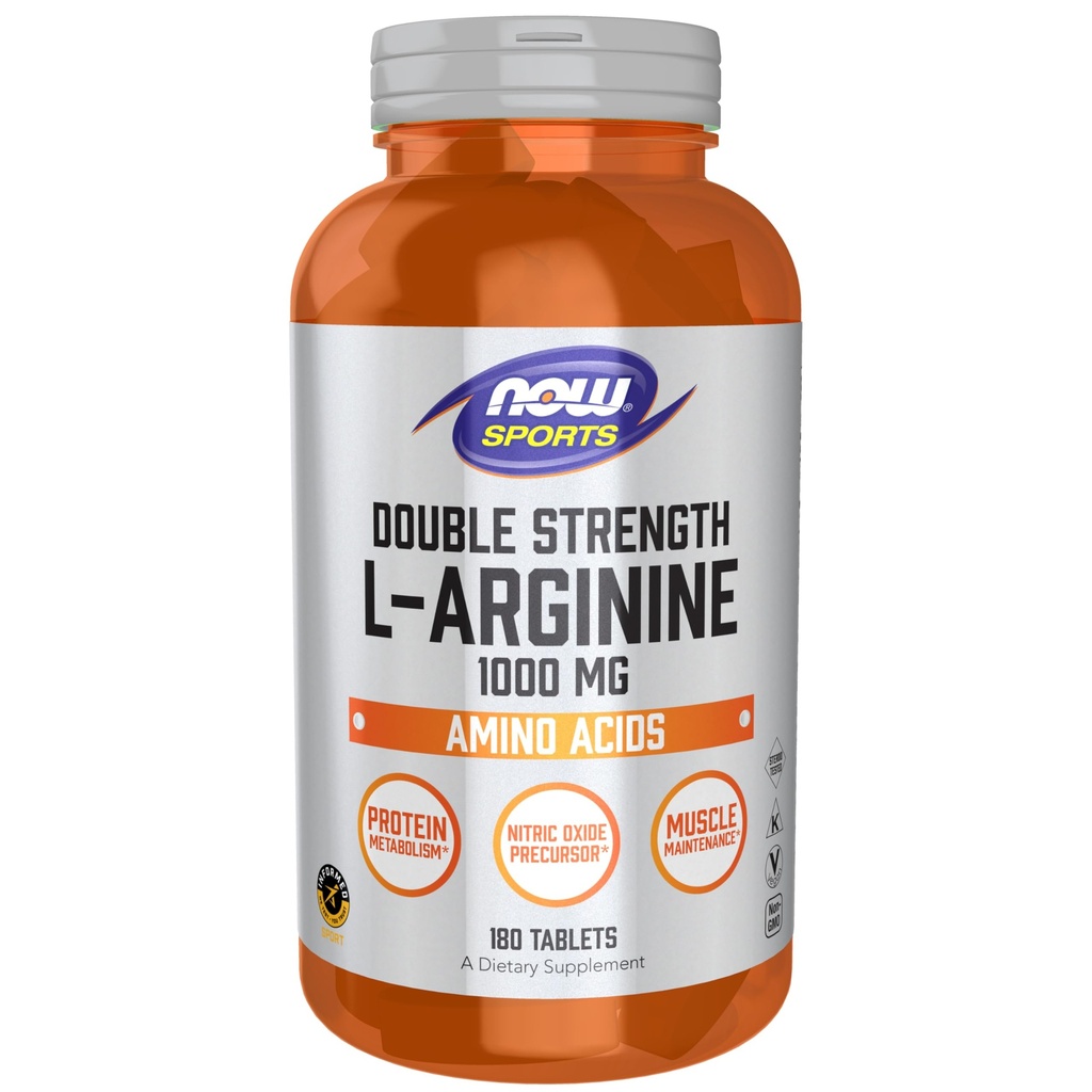 Jetzt Lebensmittel Sporternährung, L-Arginin Doppelstärke 1000mg, Nitric Oxid Precursor, Aminosäuren, 180 Tabletten