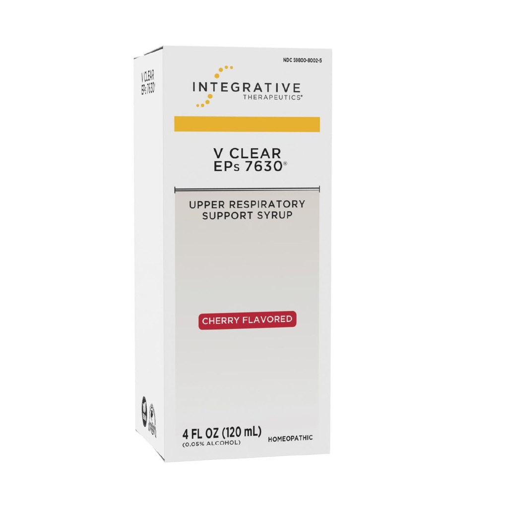 Integrative Therapeutik V Clear EPs 7630 - Unterstützt Discomfort von Throat, Nasal & Bronchial Irritations - Upper Respiratory & Lung Support während Common Cold für Kinder und Erwachsene - Kirsche, 4 Unze