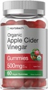 Horbäach Bio Apfel Apfel Apfelessig Gummie | 60 Gummie | Vegan, Non-GMO & Glutenfreie Ergänzung | USDA Organic ACV | Apple Flavor