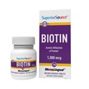 Source supérieure Biotine 1000 mcg. Sous la langue Dissolve rapide MicroLingual Comprimés, 100 Compte, soutient cheveux sains, peau et croissance des ongles, aide à soutenir le métabolisme de l'énergie, non-OGM