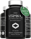 Vitamin K2 Kapseln 100 mcg - Vitamin K Complex MK-7 & MK-4-60 Kapseln - VIT K2 2 in 1 Formula High Strength Supplement MK7 MK4 - Made in USA - Vegan & Non-GMO