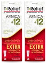 MediNatura T-Relief Crème Extra Strength Arnica +12 actifs naturels de soulagement pour la douleur du dos Douleurs musculaires articulaires et étourdissement, corps entier soulagement rapide d'action pour les femmes et les hommes - 3 oz (2 pack)