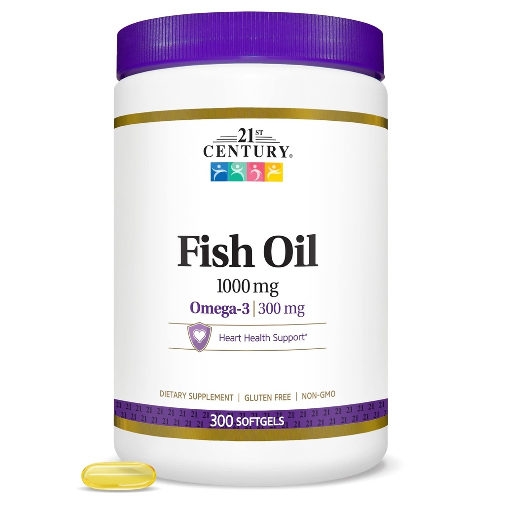Fischöl des 21. Jahrhunderts 1000 mg Softgels, 300 Count