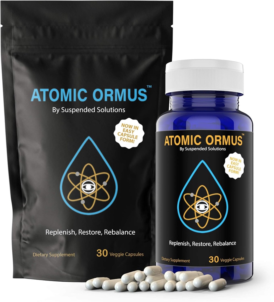 Atomic ORMUS - Capsules - MONATOMIC Gold Capsules - 100% Pure ORMUS Powder - 100% Vegan - ormus Gold, monatomic Gold,(30 Capsules)