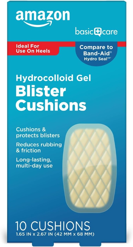Basic Care Extreme Hydrocolloid Gel Blister Cushion Bandages, 1.65 in x 2.67 in, 10 ct