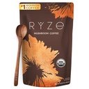 RYZE SUPERFOODS Pilz Kaffee USDA Organic mit 6 adaptogenic Pilze und MCT Öl, USA Grown Instant Coffee für bessere Energie, Fokus, Verdauung, Immunität mit Lions Mane & Türkei Tail, 30 Portionen