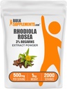 BulkSupplements.com Rhodiola Rosea Extract - 3% Rosavin, Rhodiola Extrakt - Rhodiola Root Extract, Rhodiola Supplement - Vegan & Glutenfrei, 500mg pro Servierung, 1kg (2.2 lbs) (Pack von 1)