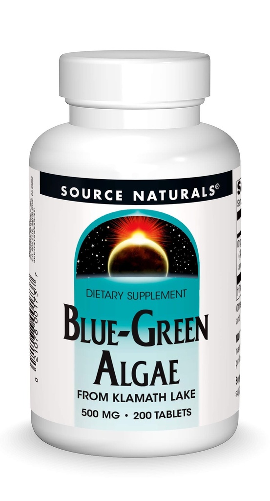 Quelle Naturals Blue Green Algae aus Klamath Lake - Algae Superfood Supplement, 500 mg - 200 Tabletten