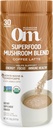 Om Mushroom Superfood Coffee Latte Blend – Poudre fonctionnelle de champignons avec Lion, Cordyceps, Reishi & Chaga – Soutien énergétique, focale et clarté mentale – 8,47 oz Canister (30 portions)