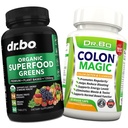 Bio Superfood Greens & Fruit Supplements - Colon Cleanse Detox Formel für Darm Bloating - Grüne Veggie Pulver Mischung Gemüse Nahrungs- und Genussmittel Nahrungsergänzungsmittel Gut, Belly, Stomach