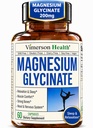 Glycinate de magnésium pur 200mg (Glicinato de Magnesio) – Supplément de magnésium chélaté pour le sommeil, la relaxation, les muscles et les femmes – mieux absorber que le citrate ou l'oxyde – 60 capsules végétaliennes