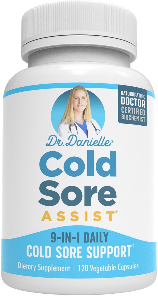 Beste kalte Sore Ergänzung mit Lysin und Zitronenbalsam - Dr. Danielle Cold Sore Assist - 120 Kapseln