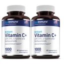 Complexe Vitamine C 1000mg avec L-Lysine 500mg, Gluconate de zinc 12mg, Bioflavonoïdes 300mg. Doctor Formulé Magnésium Stearate Suppléments gratuits pour le système immunitaire sain Support. Deux bouteilles.(2)
