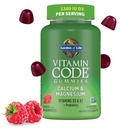 Garten des Lebens Vitamin-Code Calcium Magnesium Gummi mit D3 & K2, unterstützt Knochen Gesundheit & Knochenstärke + Präbiotika & Probiotika für Verdauungsunterstützung, Non-GMO, Gluten-Free, 60 Raspberry Gummies