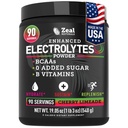 Zeal Naturals Elektrolyt Pulver Erholungsgetränk (90 Servierungen | Kirsch Limeade) w 0 Zucker + BCAAs +B-Vitamine Elektrolyt Ergänzung mit Kalium Zink & Magnesium für Hydration - Keto Elektrolyte