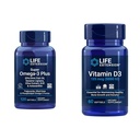 Extension de vie Super Omega-3 Plus EPA/DHA Huile de poisson, sésame Lignans et vitamine D3 125 mcg (5000 UI), santé des os, performance cérébrale