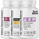 Hormon Balance & CandEase Matrix & Kidney Cleanse Bundle 3 Pack für Frau | Weiblich Alle Stufen Hormonal & Verdauungsstörung Unterstützung