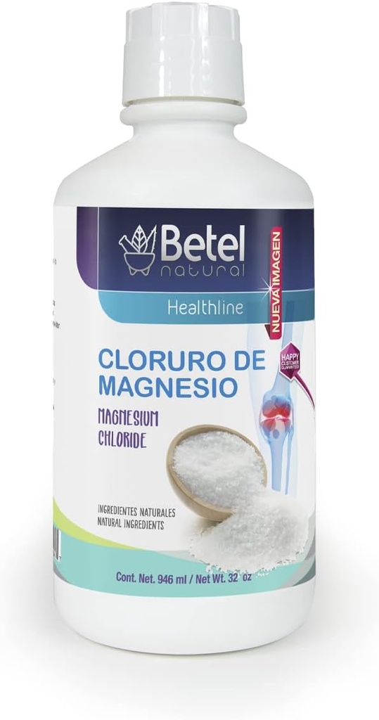 Cloruro de Magnesio Sabor Natural Liquid von Betel Natural - Magnesium Chloride Natural - 32 Oz