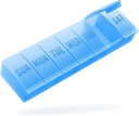 Barhon Pill Organizer Large, Weekly Medicine Pill Organizers, 7 jours Pills Box Case Voyage pour gros suppléments de vitamines Huile de poisson, Bleu
