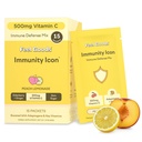 Feel Goods Immunität Icon, Zero Sugar, Vitamin C, A, B, D, E & Zink, Organic Elderberry, Ashwagandha, Drink Mix Powder, Vegan, Non GMO, Koffein & Gluten Free | Peach Lemonade, 15 Count