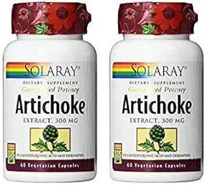Extrait de feuille d'artichaut de Solaray, 300 mg, 60 Compte (2 paquets)