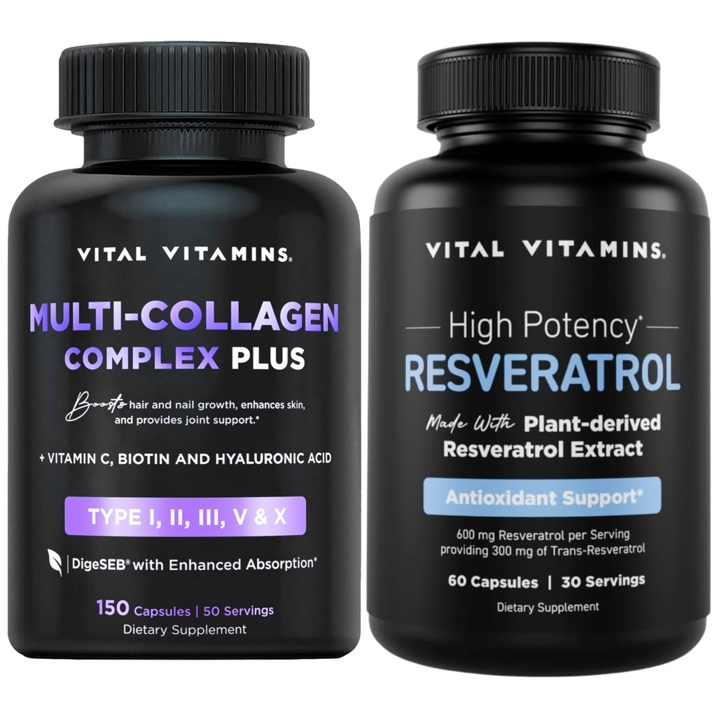 Vital Vitamine Multi Collagen Complex Plus Kapseln + Resveratrol Kapseln