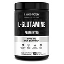 Jacked Factory L-Glutamin Pulver 100 Servierungen - Vegan Fermented L Glutamin Ergänzung für Post Workout Muskel Erholung, Immunität, Verdauungsgesundheit | Keine künstliche Füllstoff - Unflavored