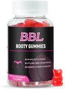BBL Gummis für Frauen Butt Growth, 60 Count, Bear Shape Stiefelettengummis für Verbessern Curvy Body, Butt Boost Vitamin Gummis für Größere Butt Fast,Vegan Weight Gainer Gummis