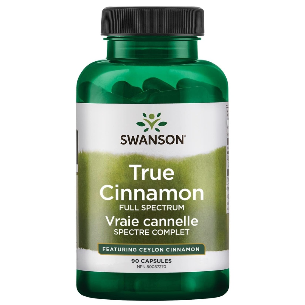 Swanson Full Spectrum True Cinnamon - Kräuterergänzung - (120 Kapseln, 300mg Jeder)