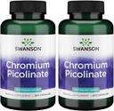 Swanson Chromium Picolinate - Natürliche Ergänzung zur Förderung von Metabolismus & Gewicht-Management - Unterstützt gesunde Blutzucker-Level bereits innerhalb der normalen Reichweite - (200 Kapseln, 200mcg Jeder) 2 Pack