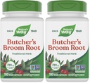 Nature's Way Butcher's Broom Root, Traditional Leg Vein Support*, 100 Vegan Kapseln (Pack von 2)