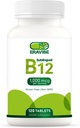 Vitamin B12 1000 mcg, 120 Tabletten, Natürliche Kirsche Geschmack, Glutenfrei, Non-GMO, Zuckerfrei, schnell auflösen