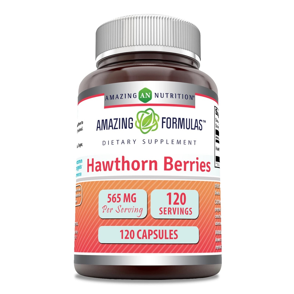 Erstaunliche Formeln Hawthorn Beeren Supplement | 565 Mg Per Serving | 120 Kapseln | Non-GMO | Gluten Free | Made in USA