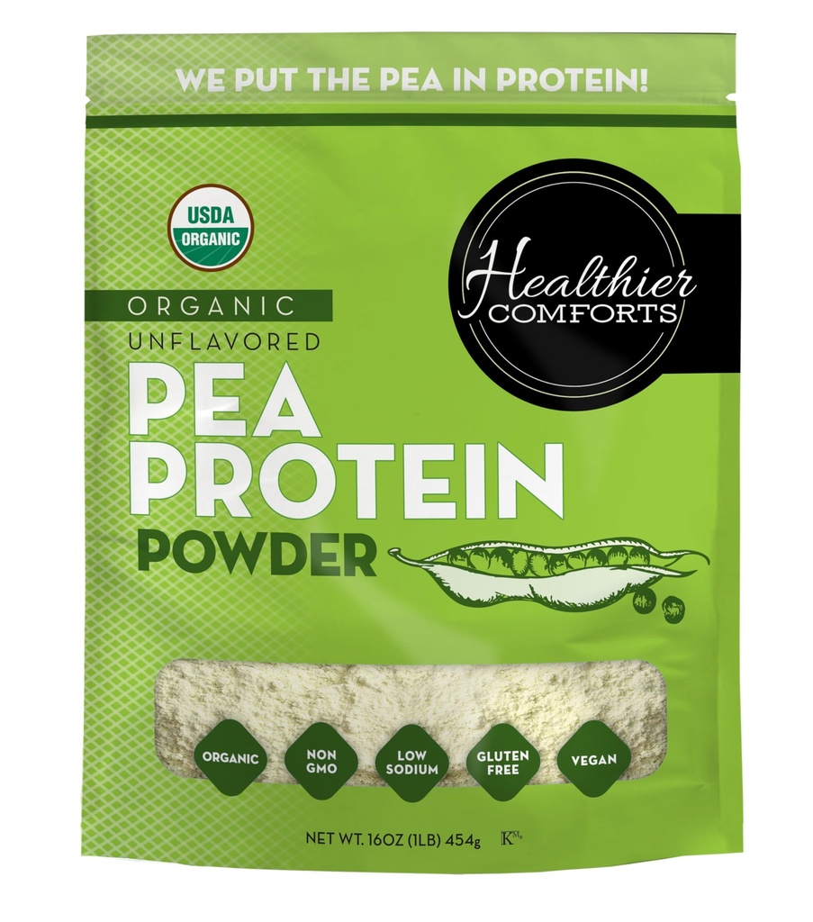 Conforts plus sains Poudre de protéines de pois non aromatisées - faible teneur en sodium (1 lb)