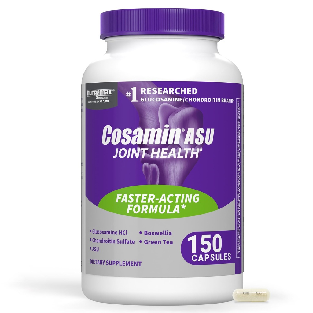 Nutramax Laboratories Cosamin® ASU Joint Health Supplement mit Glucosamin, Chondroitin & ASU für Männer & Frauen Gelenke Gesundheit, 150 Kapseln