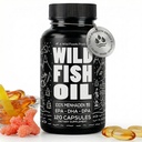 Wild Foods Omega 3 Fish Oil Supplement, 120 Kapseln (1 pk) | Wild Caught, Burpless, Odorless, Non-GMO, Gluten Free | DPA, DHA, EPA Triple Strength Heart & Joint Nutrition for Women & Men
