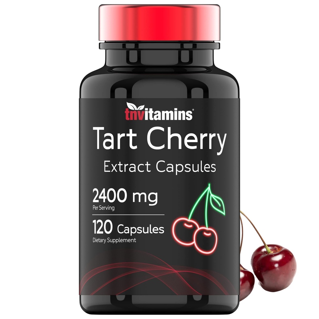 Tart Cherry Capsules (2400 MG - 120 Count) | aus Montmorency Cherry Extract | Bietet Antioxidantien, Anthocyanine, & Phytonutrients | Tart Cherry für Schlaf und mehr! | Non-GMO, Made in the USA!