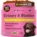 Natural Dog Company Urinary & Bladder Supplement for Dogs – Cranberry & D-Mannose Soft Chews with Marshmallow Root & Astragalus – Supporte la santé urinaire, la fonction Bladder et le flux urinaire normal