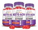(3 Pack) Ultra Quick Keto ACV Gummies Extreme 2000MG Ultraquick Keto Gummis Apfel Apfelessig Formuliert mit Granatapfel-Fettsaft Pulver B12 Vegan Non GMO 180 Gummys