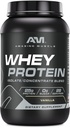 Amazing Muscle 100% Whey Protein Powder *Advanced Formula with Whey Protein Isolate as a Primary Ingredient Together with Ultragefiltertes Whey Protein Konzentrat (Vanilla, 2 lb)