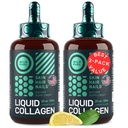 Flüssige Collagen Peptide mit Biotin Drops - 30.000mcg Collagen Flüssigkeit für Frauen und Männer plus Biotin - jugendliche Haut, Haarwachstum, starke Nägel - Haar Vitamine für Haarausfall - Lemon Flavor - 2x2oz