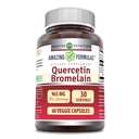 Erstaunliche Ernährung Quercetin 800 Mg mit Bromelain 165 Mg Veggie Kapseln Ergänzung | Non-GMO | Gluten Free | Made in USA | Geeignet für Vegetarier (60)