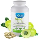 One Planet Nutrition Nano Amla 500 mg Capsules de légumes (120 portions), Extrait de fruits Amla, riche en vitamine C pour la production de collagène et le soutien immunitaire, non OGM, végétalien, sans gluten