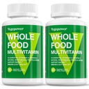 Multivitamine d'aliments entiers végétaliens pour les hommes, multivitamines méthylées pour les hommes et les femmes, supplément de fruits et légumes biologiques, mélange d'herbes et de champignons, Omégas végétaux, tous naturels, non OGM, 180 comtes