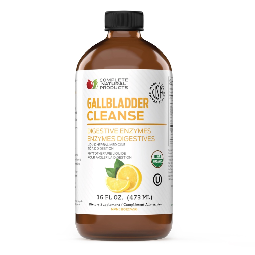 Complet naturel Gallbladder Complet - Supplément liquide pour le soutien de Gallbladder, le nettoyage du foie et la santé digestive avec vinaigre de cidre de pomme, curcuma, betterave, enzymes digestives, chardon - 16oz