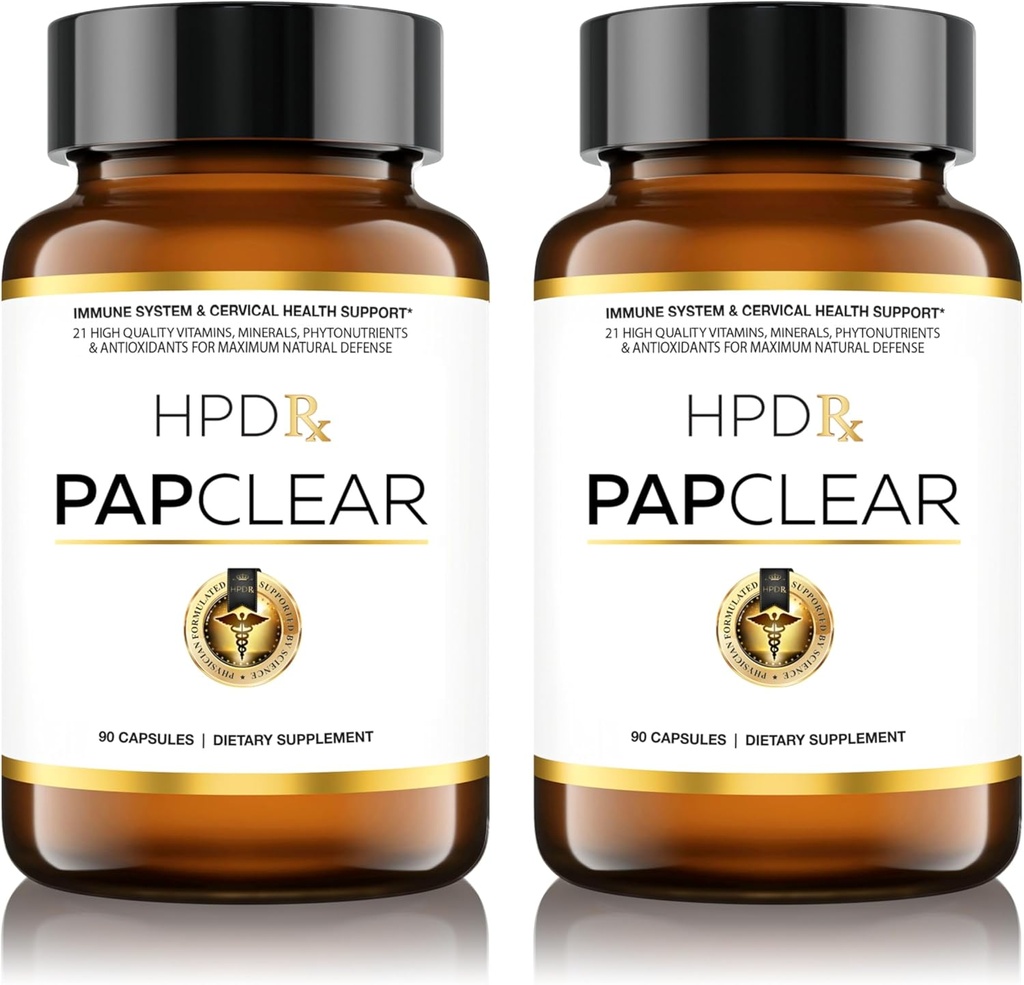 PAPCLEAR Physician Formuliert | Alle natürlichen Immununterstützung Ergänzung | Fortgeschrittene leistungsfähige Immunität Booster | 21 Vitamine & Nährstoffe mit Organische Shiitake Pilze & Lycopin | 90 Kapseln | Packung von 2