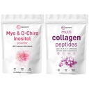 Micro-ingrédients Multi Collagène Protéine Poudre 2lbs & Myo & D-Chiro Inositol Powder Bundle 2 Pack